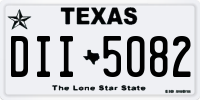 TX license plate DII5082
