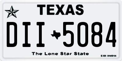 TX license plate DII5084