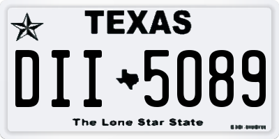 TX license plate DII5089