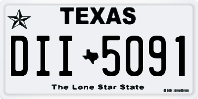TX license plate DII5091
