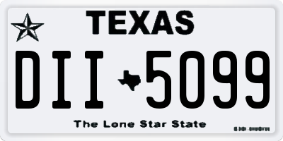 TX license plate DII5099