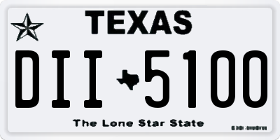 TX license plate DII5100