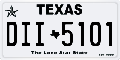 TX license plate DII5101