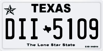 TX license plate DII5109