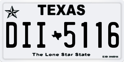 TX license plate DII5116