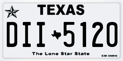 TX license plate DII5120