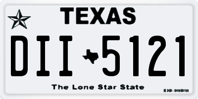 TX license plate DII5121