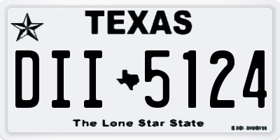 TX license plate DII5124