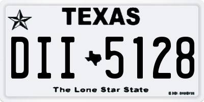 TX license plate DII5128
