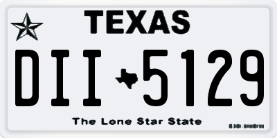 TX license plate DII5129