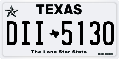 TX license plate DII5130