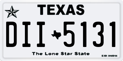 TX license plate DII5131