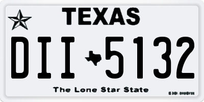 TX license plate DII5132