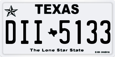 TX license plate DII5133