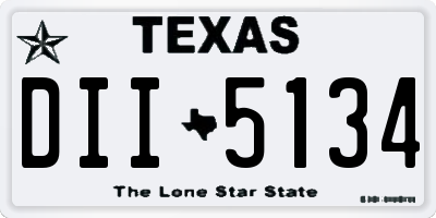 TX license plate DII5134