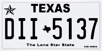 TX license plate DII5137
