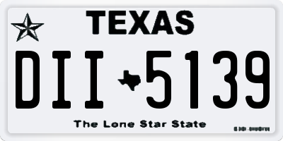 TX license plate DII5139