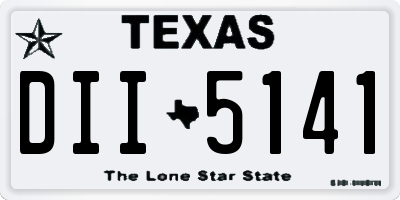 TX license plate DII5141