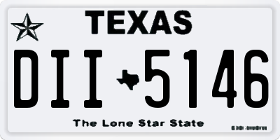 TX license plate DII5146