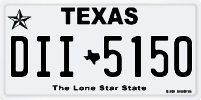 TX license plate DII5150