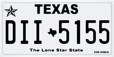TX license plate DII5155