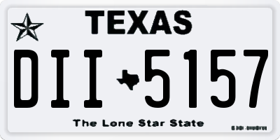 TX license plate DII5157