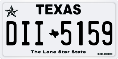 TX license plate DII5159