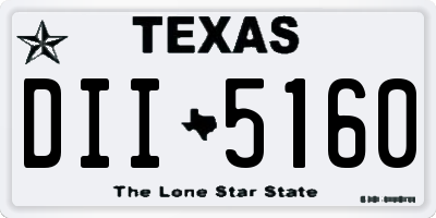 TX license plate DII5160