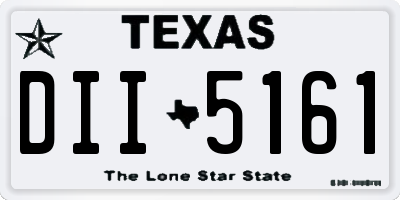 TX license plate DII5161