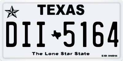 TX license plate DII5164