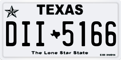 TX license plate DII5166