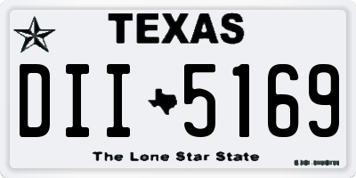 TX license plate DII5169