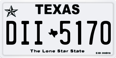 TX license plate DII5170