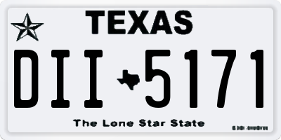 TX license plate DII5171