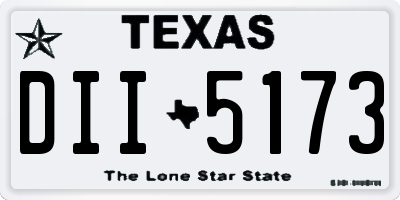 TX license plate DII5173
