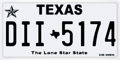 TX license plate DII5174