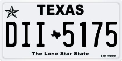 TX license plate DII5175