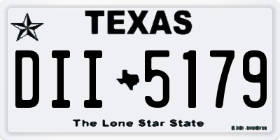 TX license plate DII5179