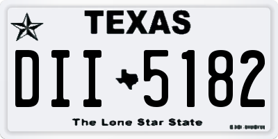 TX license plate DII5182