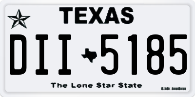 TX license plate DII5185