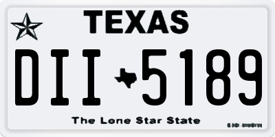 TX license plate DII5189