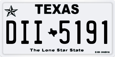 TX license plate DII5191