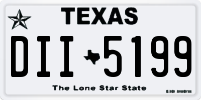 TX license plate DII5199