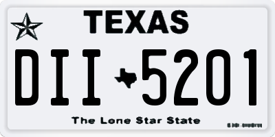 TX license plate DII5201
