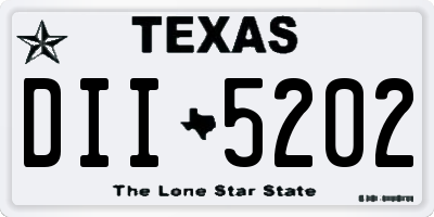 TX license plate DII5202