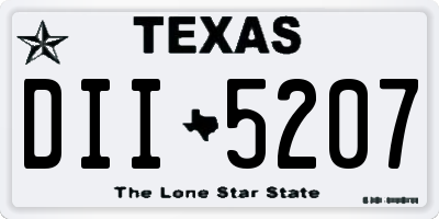 TX license plate DII5207