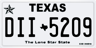 TX license plate DII5209