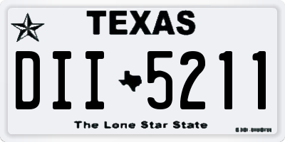 TX license plate DII5211