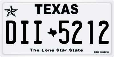 TX license plate DII5212