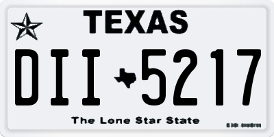 TX license plate DII5217